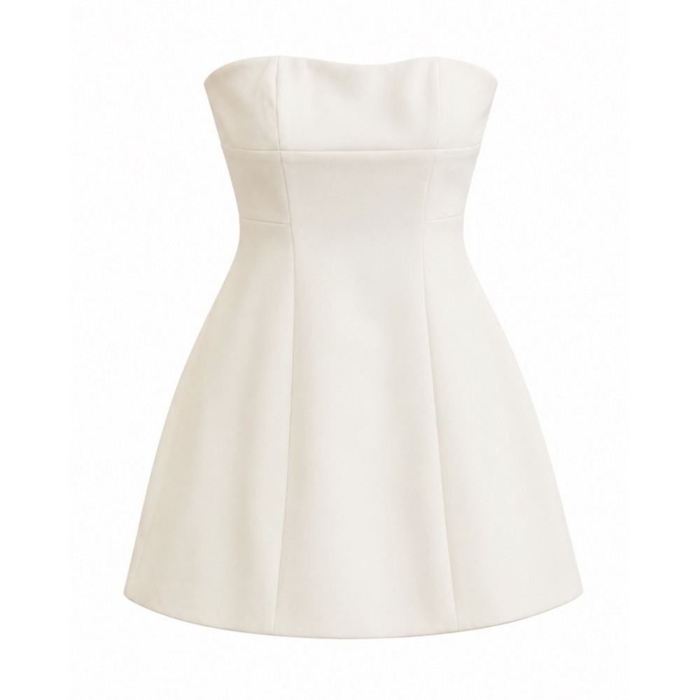 babyboo white dresses | | Nwt Babyboo Asha Strapless Mini Dress Ivory Womens Size Medium Bridal Party Graduation Colour:martini olive #Dusty Purple Linen Circle Dress With up back